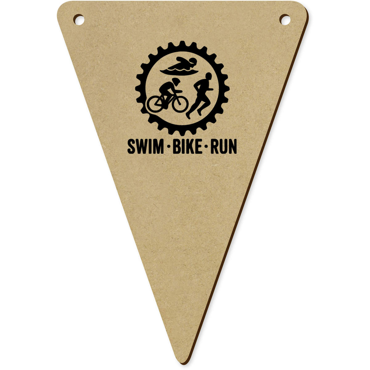 5 x 140mm 'Swim Bike Run Triathlon' Bunting Pennants / Flags (BN00092119)