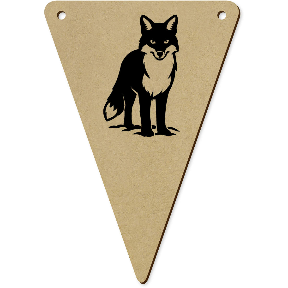 5 x 140mm 'Fox Standing In Snow' Bunting Pennants / Flags (BN00092224)