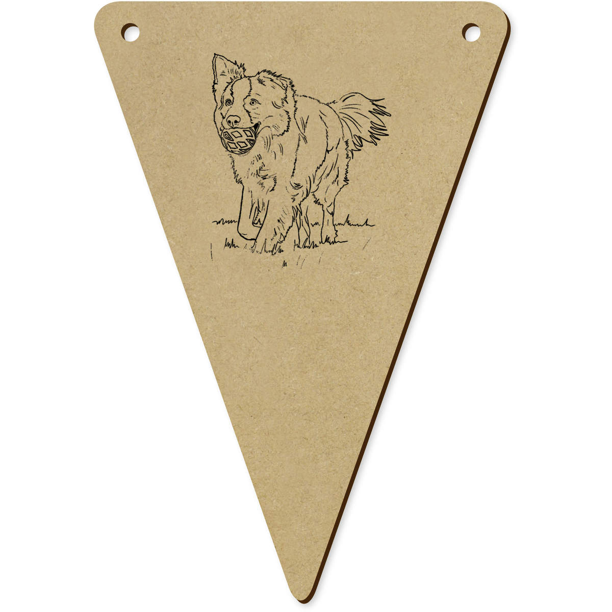 5 x 140mm 'Border Collie' Bunting Pennants / Flags (BN00092587)
