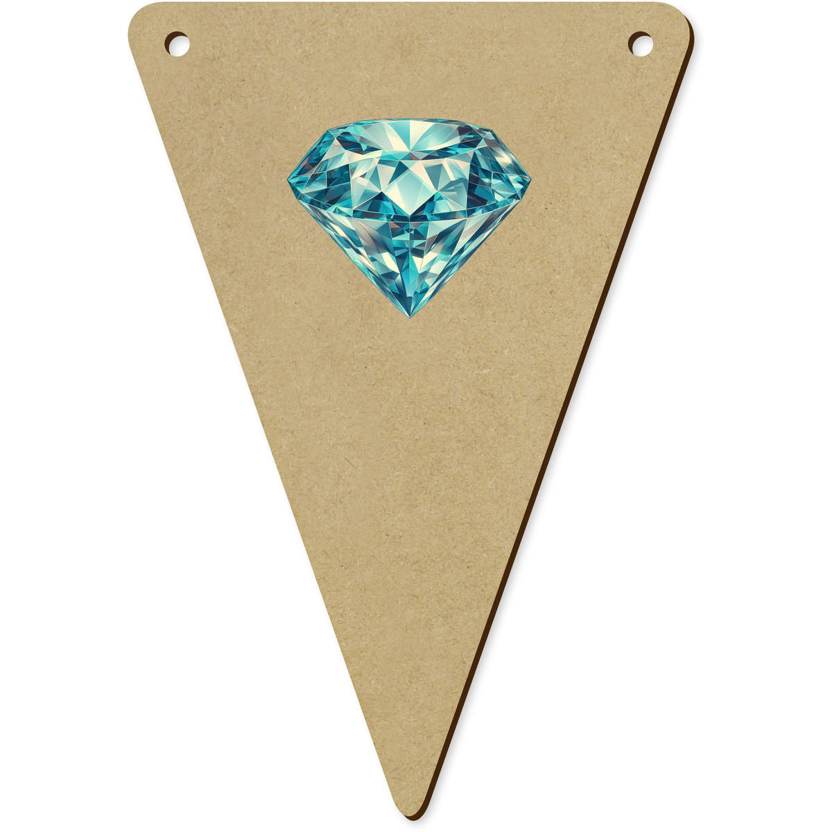 5 x 140mm 'Fancy Blue Cut Diamond' Bunting Pennants / Flags (BN00092611)
