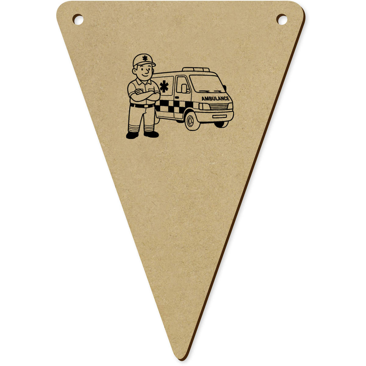 5 x 140mm 'Ambulance & Paramedic' Bunting Pennants / Flags (BN00093058)