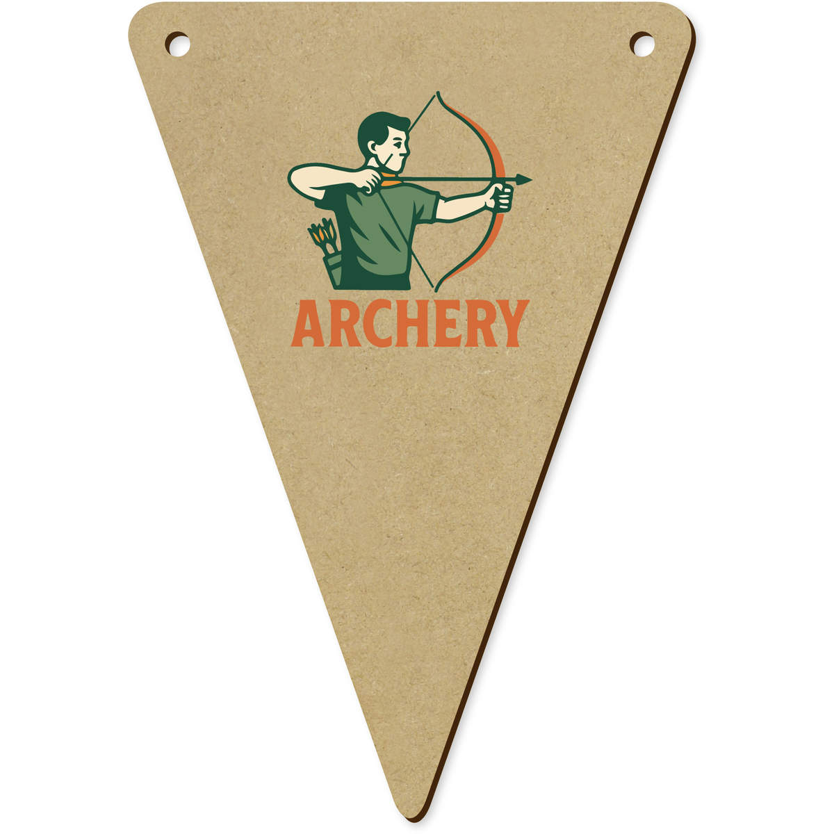 5 x 'Archery Bow & Arrow' MDF Bunting Flags - 14cm - MDF Pennants for Parties, Nurseries, Weddings and Home Decor (BN00093092)