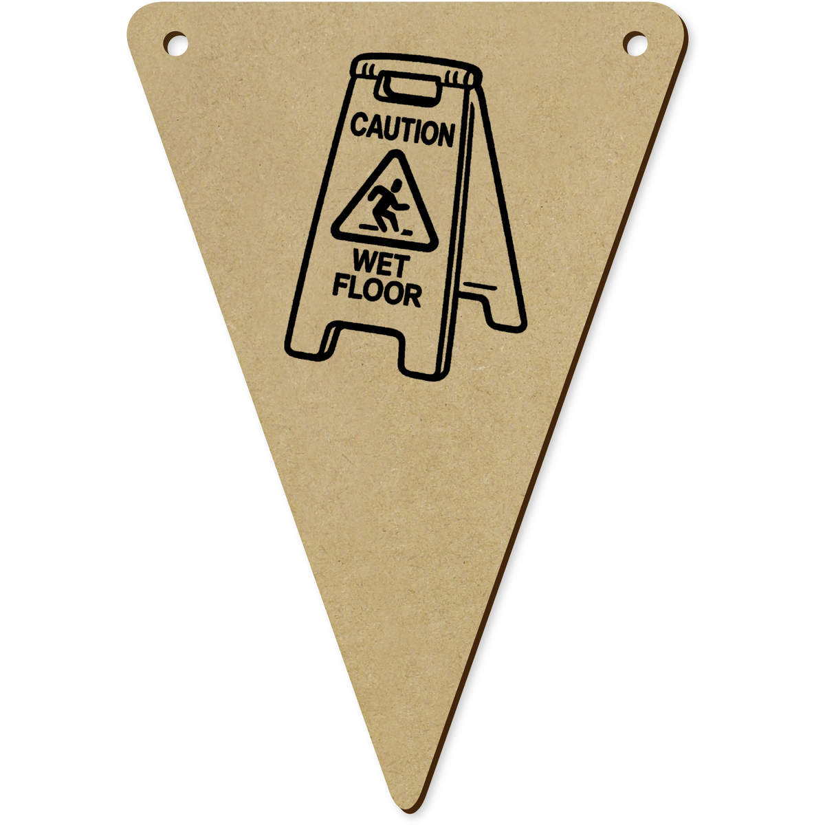 5 x 140mm 'Caution Wet Floor Sign' Bunting Pennants / Flags (BN00093471)