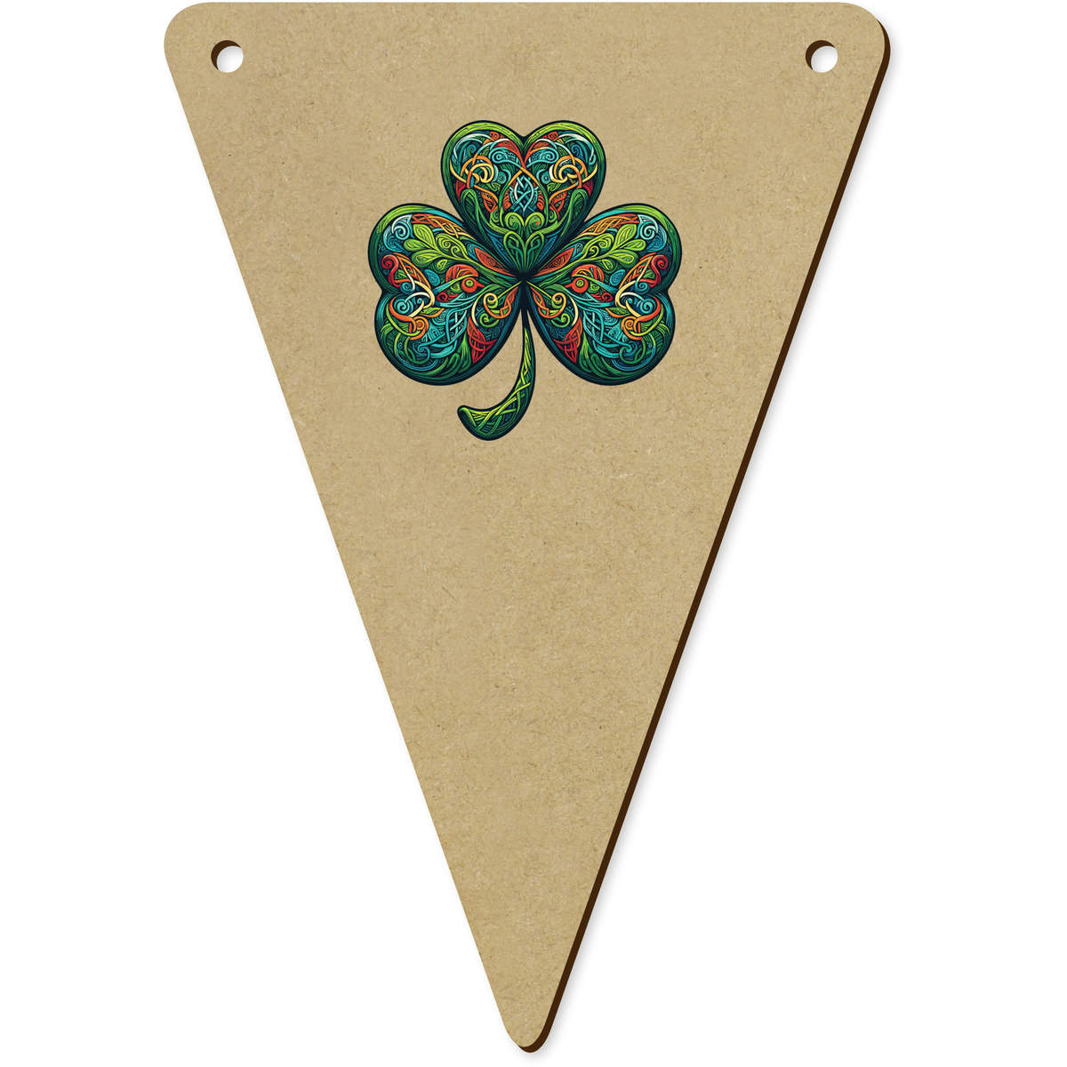 5 x 140mm 'Celtic Irish Shamrock' Bunting Pennants / Flags (BN00093658)