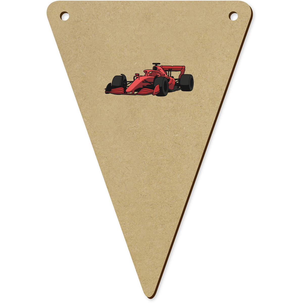 5 x 'Racing Car' MDF Bunting Flags - 14cm - MDF Pennants for Parties, Nurseries, Weddings and Home Decor (BN00095725)