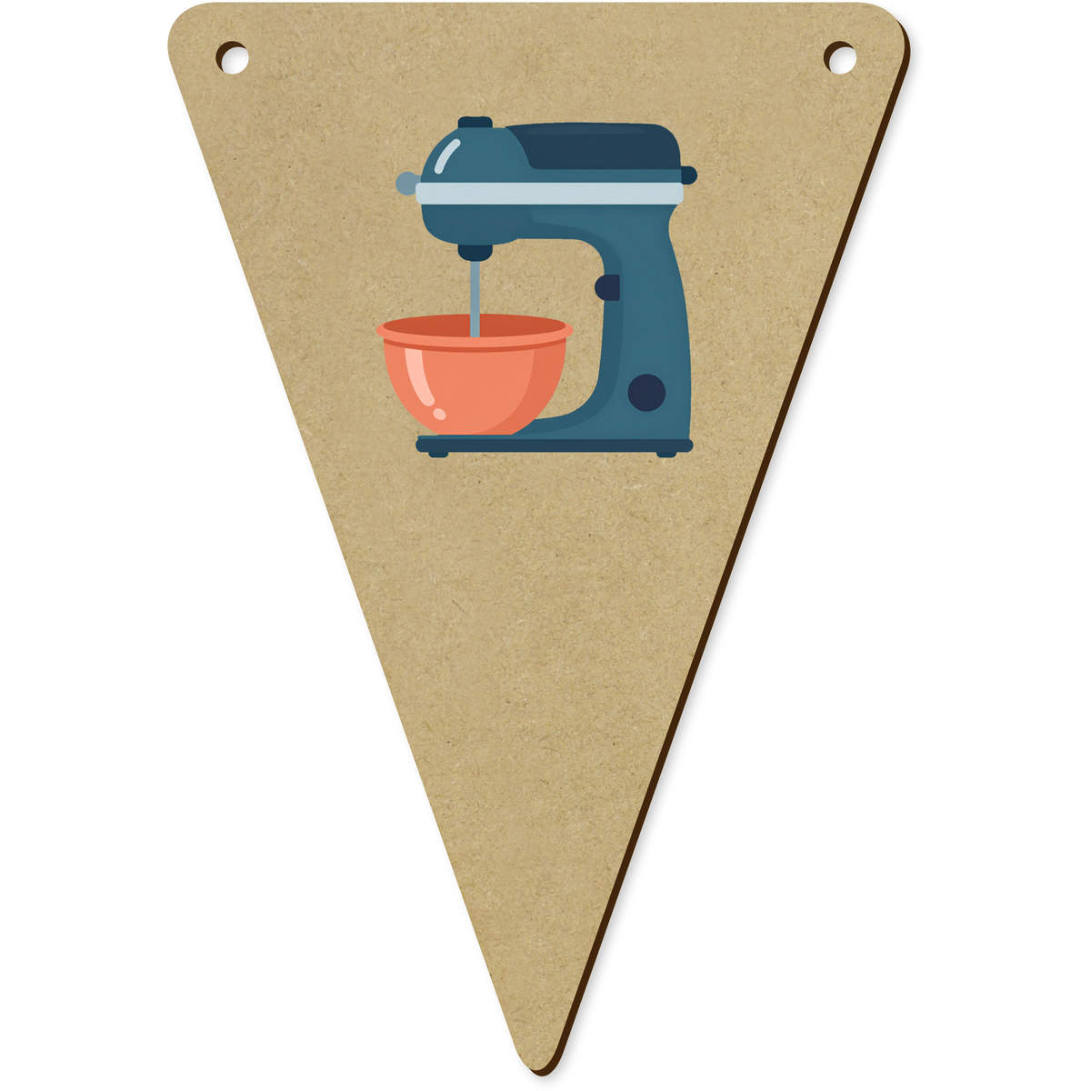 5 x 'Stand Mixer' MDF Bunting Flags - 14cm - MDF Pennants for Parties, Nurseries, Weddings and Home Decor (BN00096138)