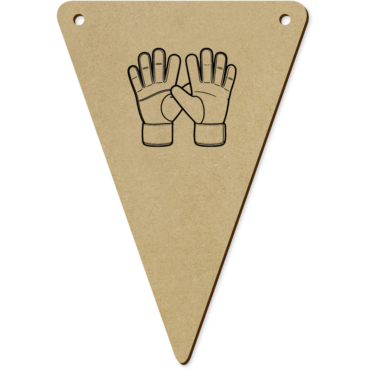 5 x 'Goalkeeper Gloves' MDF Bunting Flags - 14cm - MDF Pennants for Parties, Nurseries, Weddings and Home Decor (BN00096895)