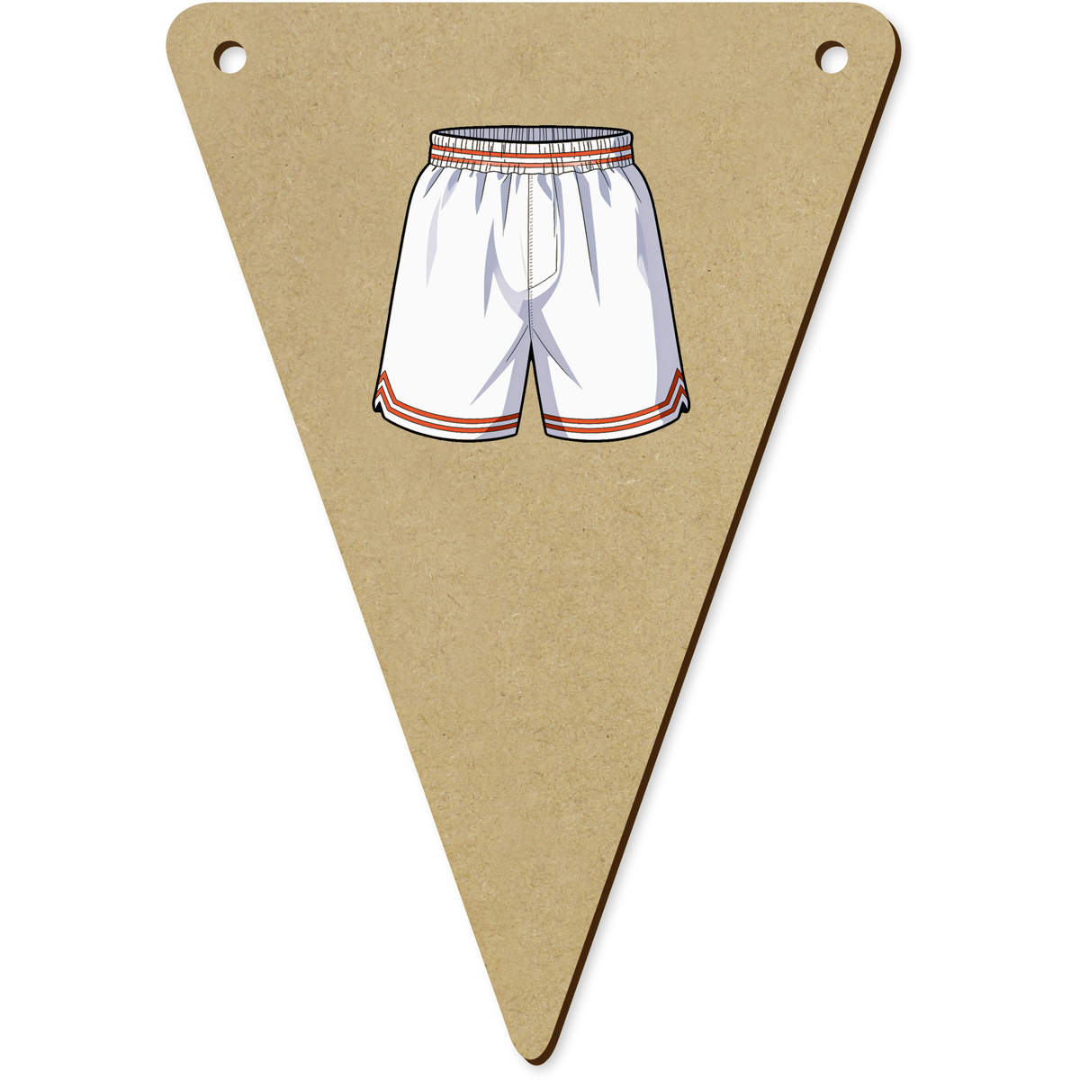 5 x 'Basketball Shorts' MDF Bunting Flags - 14cm - MDF Pennants for Parties, Nurseries, Weddings and Home Decor (BN00096980)