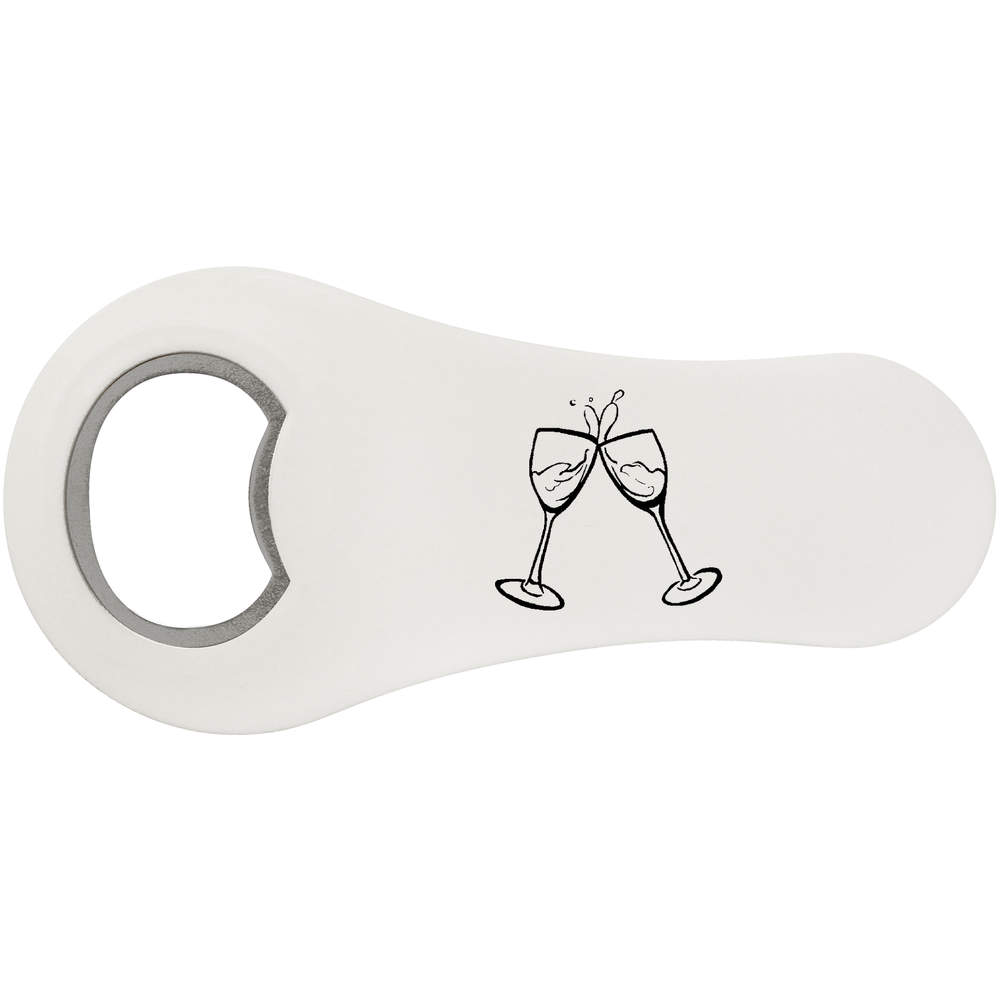 'Wine Glasses' Bottle Opener Fridge Magnet (BO00022191)