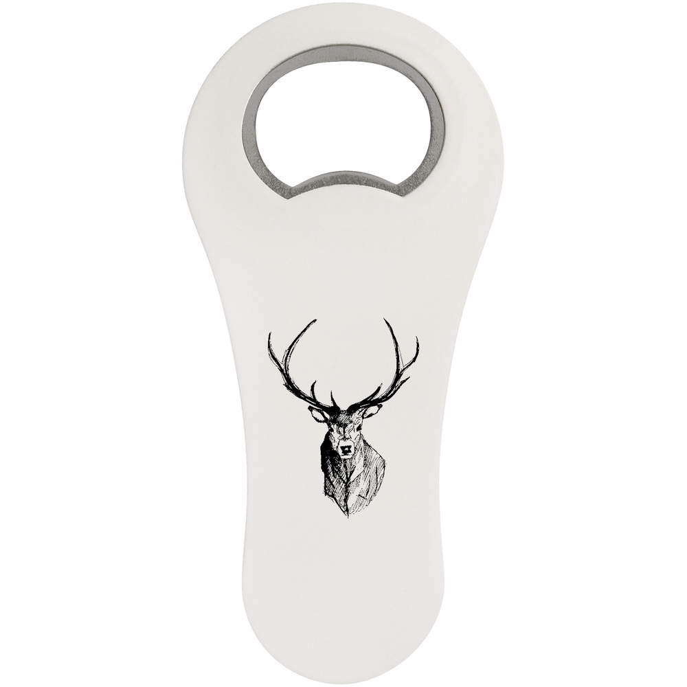 'Stag Head' Bottle Opener Fridge Magnet (BO00024434)