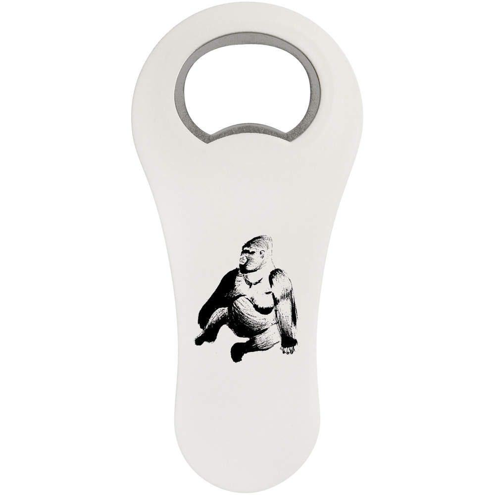 'Sitting Gorilla' Bottle Opener Fridge Magnet (BO00025292)