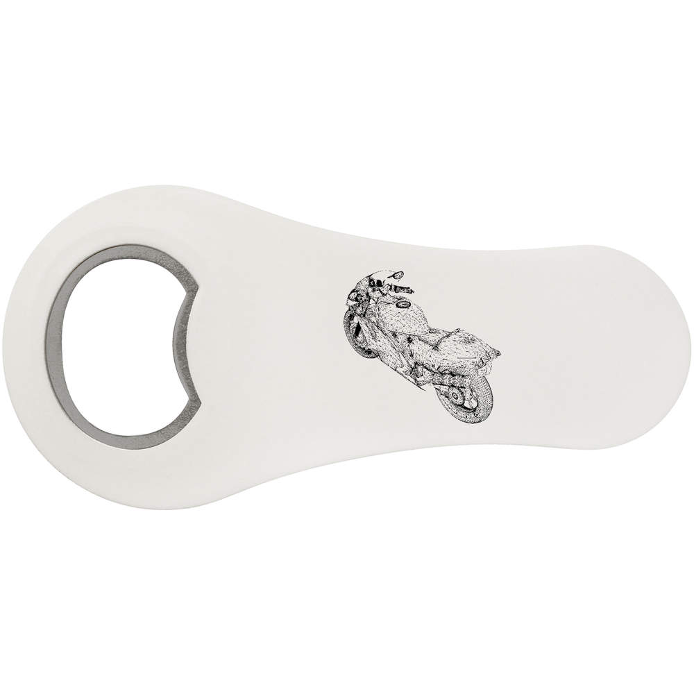 'Wireframe Motorbike' Bottle Opener Fridge Magnet (BO00027294)