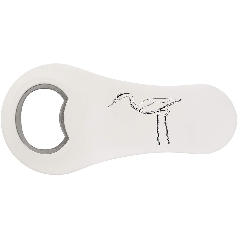 'Fishing Heron Bird' Bottle Opener Fridge Magnet (BO00030069)