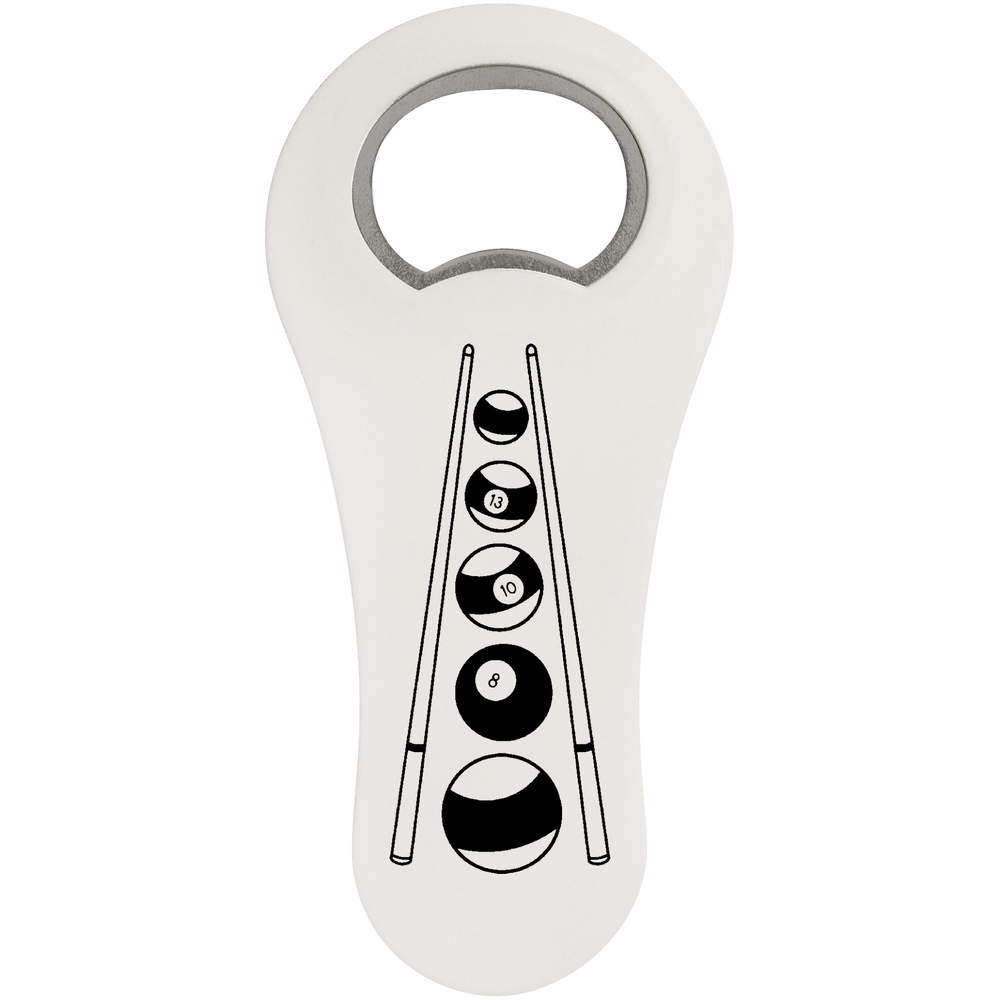 'Pool Balls & Cue' Bottle Opener Fridge Magnet (BO00030487)