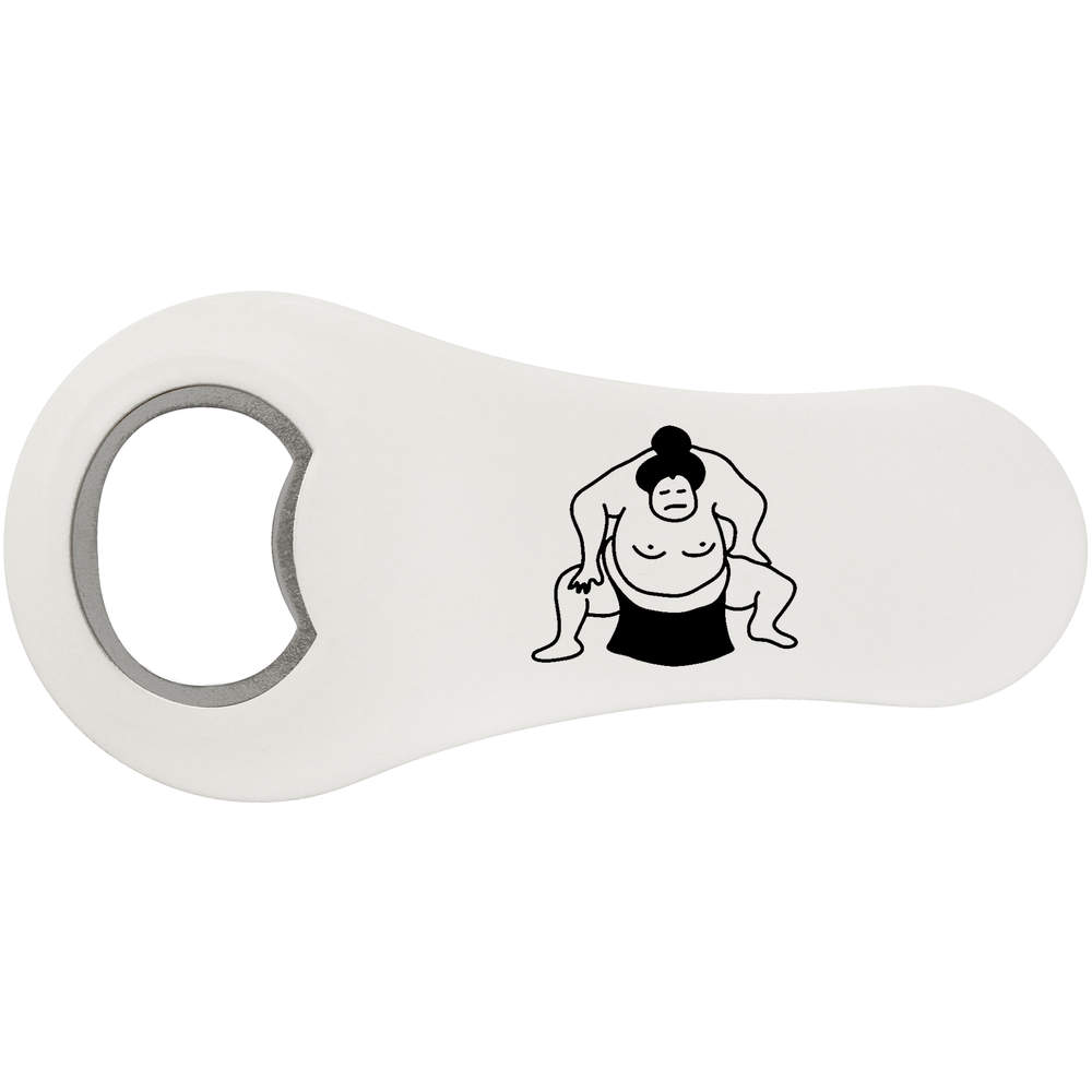 'Sumo Wrestler' Magnetic Bottle Opener / Fridge Magnet - Flat Bar Tool for Beer, Soft Drinks, Kitchens and Home Bars (BO00032051)