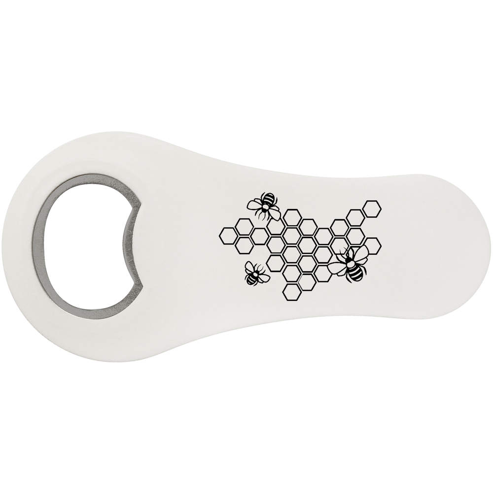 'Honeycomb Bees' Bottle Opener Fridge Magnet (BO00032071)