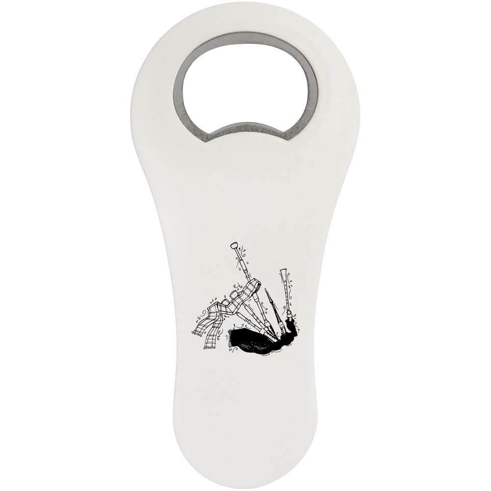'Bagpipes' Magnetic Bottle Opener / Fridge Magnet - Flat Bar Tool for Beer, Soft Drinks, Kitchens and Home Bars (BO00035575)