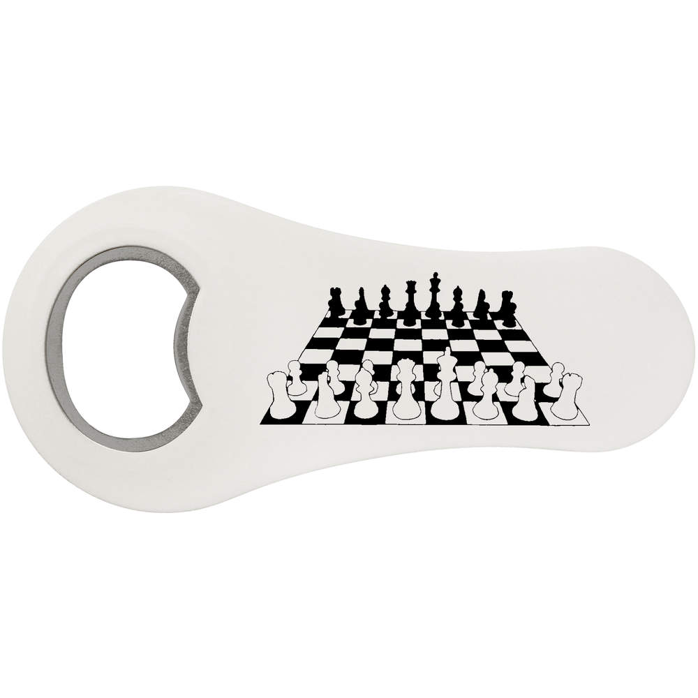 'Chess Board & Pieces' Bottle Opener Fridge Magnet (BO00038092)