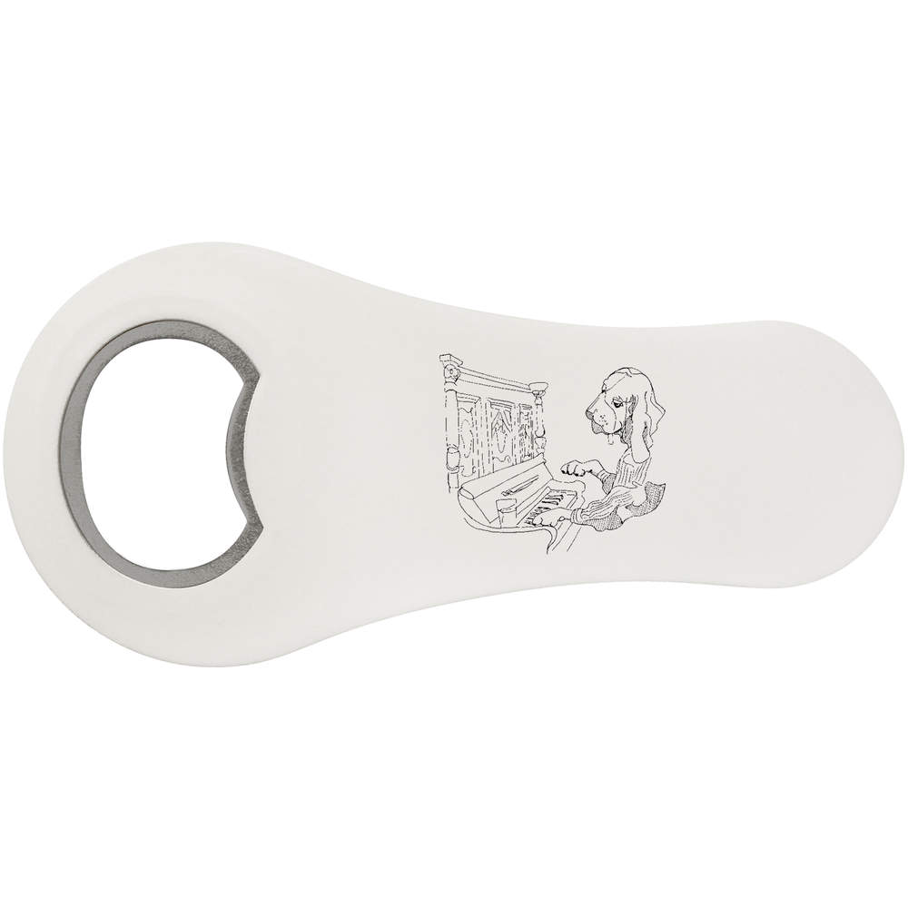 'Dog Playing Piano' Bottle Opener Fridge Magnet (BO00038268)