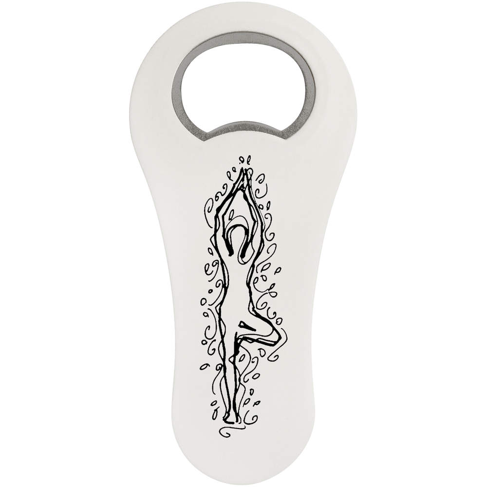 'Stylised Yoga Pose' Bottle Opener Fridge Magnet (BO00038770)