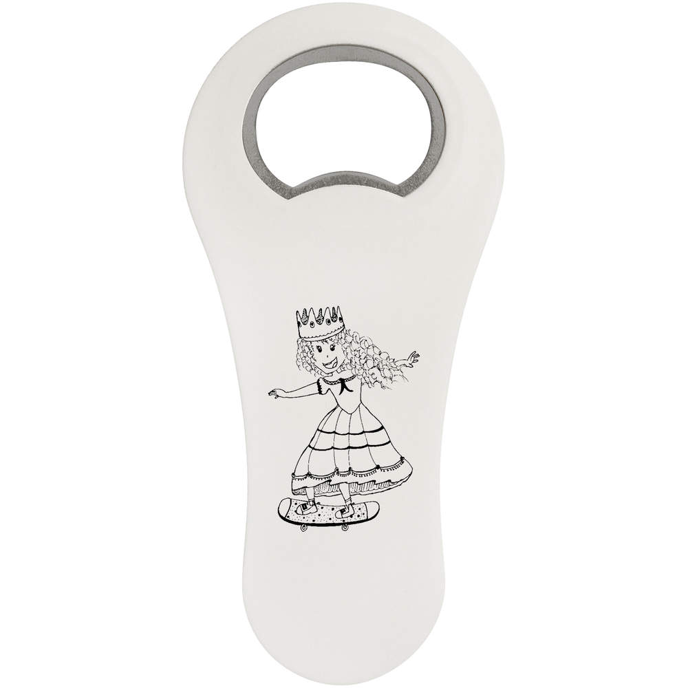 'Skateboarding Princess' Bottle Opener Fridge Magnet (BO00039587)
