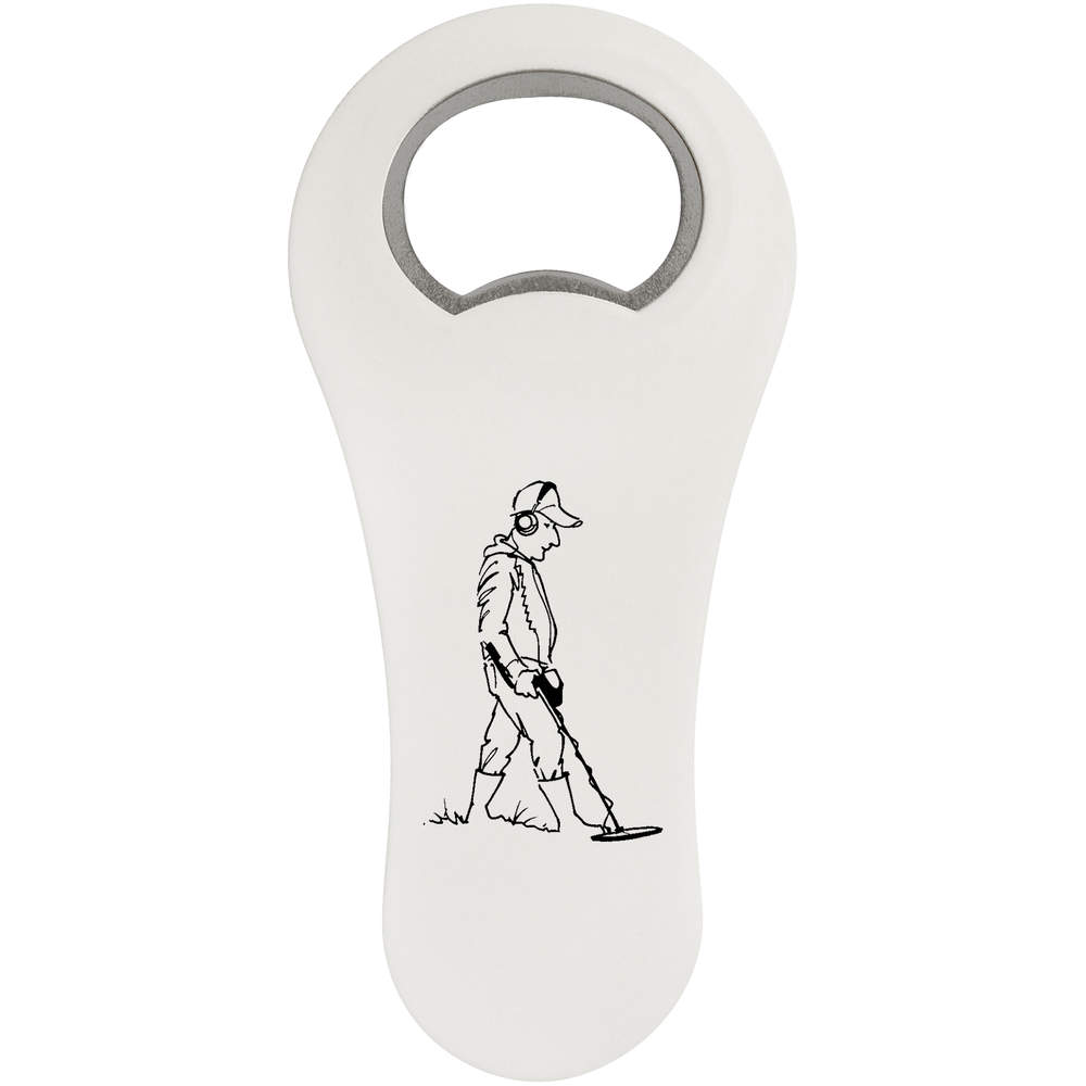 'Metal Detector Man' Bottle Opener Fridge Magnet (BO00039962)