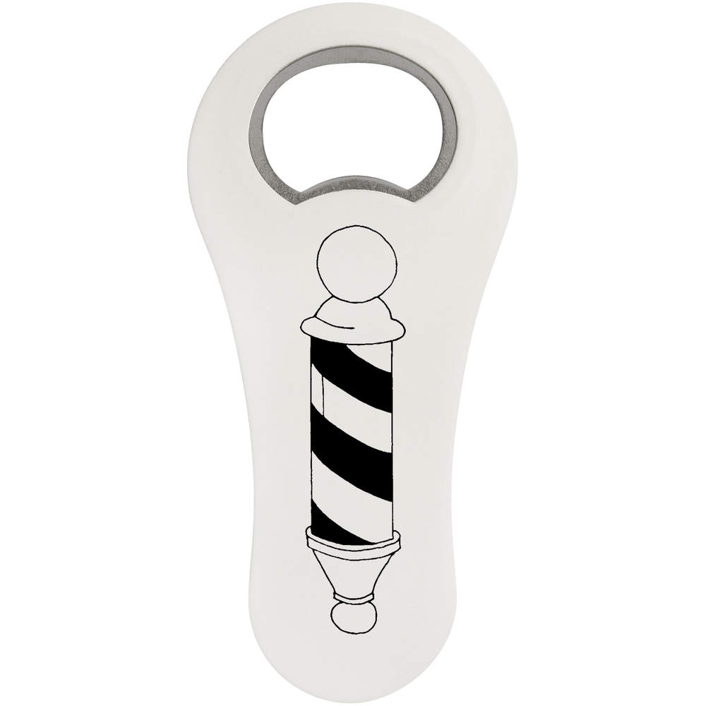 'Barber's Pole' Magnetic Bottle Opener / Fridge Magnet - Flat Bar Tool for Beer, Soft Drinks, Kitchens and Home Bars (BO00040828)