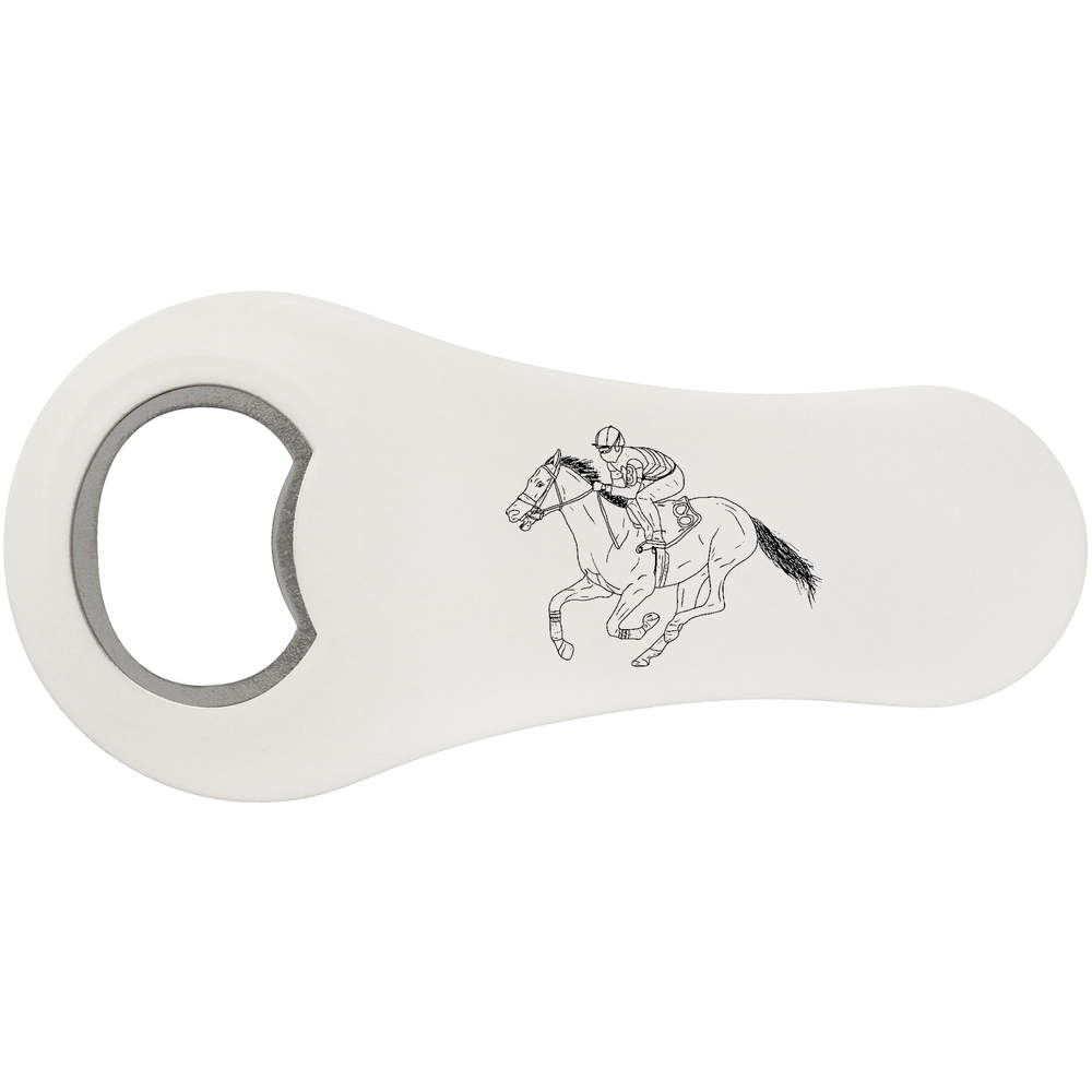'Race Horse & Jockey' Bottle Opener Fridge Magnet (BO00041722)