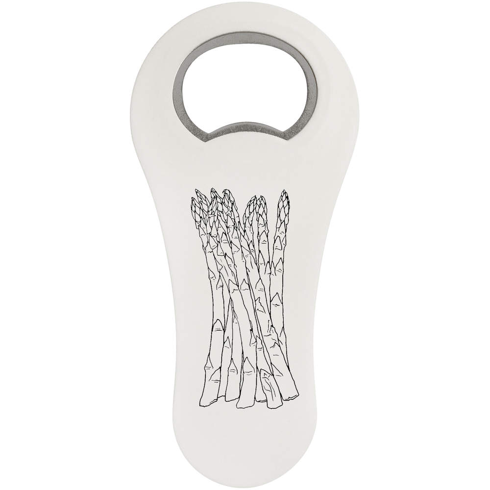 'Asparagus' Magnetic Bottle Opener / Fridge Magnet - Flat Bar Tool for Beer, Soft Drinks, Kitchens and Home Bars (BO00044718)