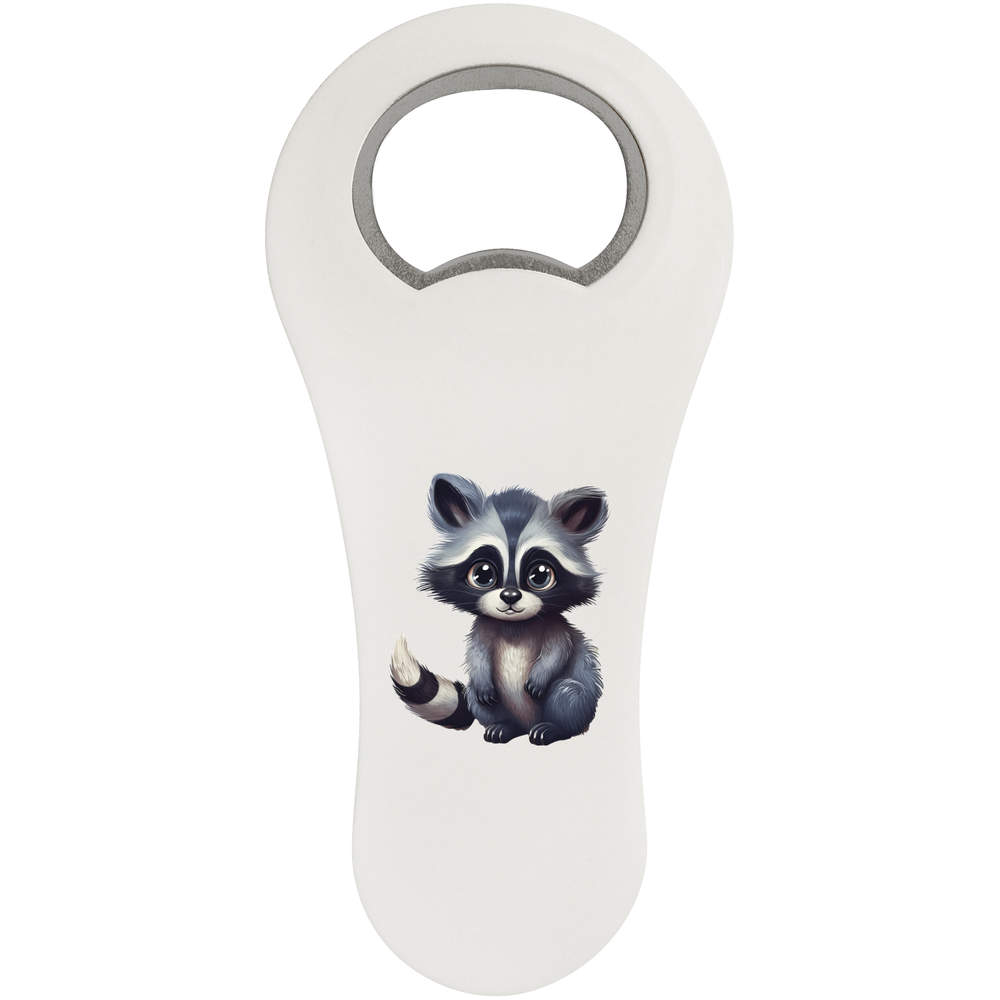 'Baby Racoon' Magnetic Bottle Opener / Fridge Magnet - Flat Bar Tool for Beer, Soft Drinks, Kitchens and Home Bars (BO00074264)