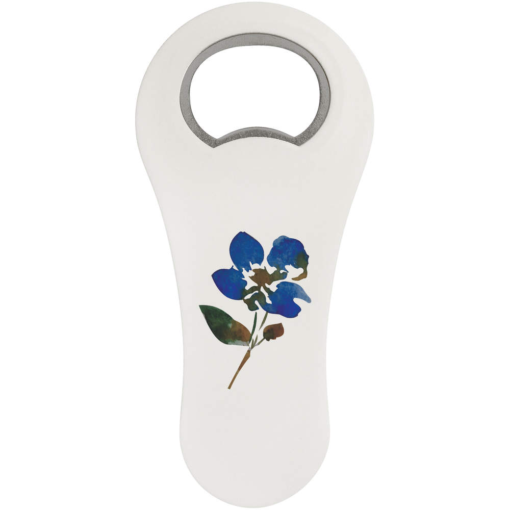 'blue flowers' Bottle Opener Fridge Magnet (BO00074404)