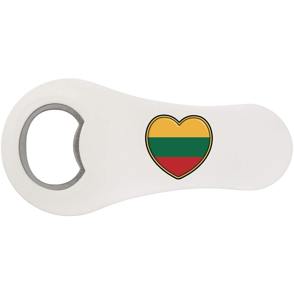 'Lithuania Flag Heart' Bottle Opener Fridge Magnet (BO00075568)