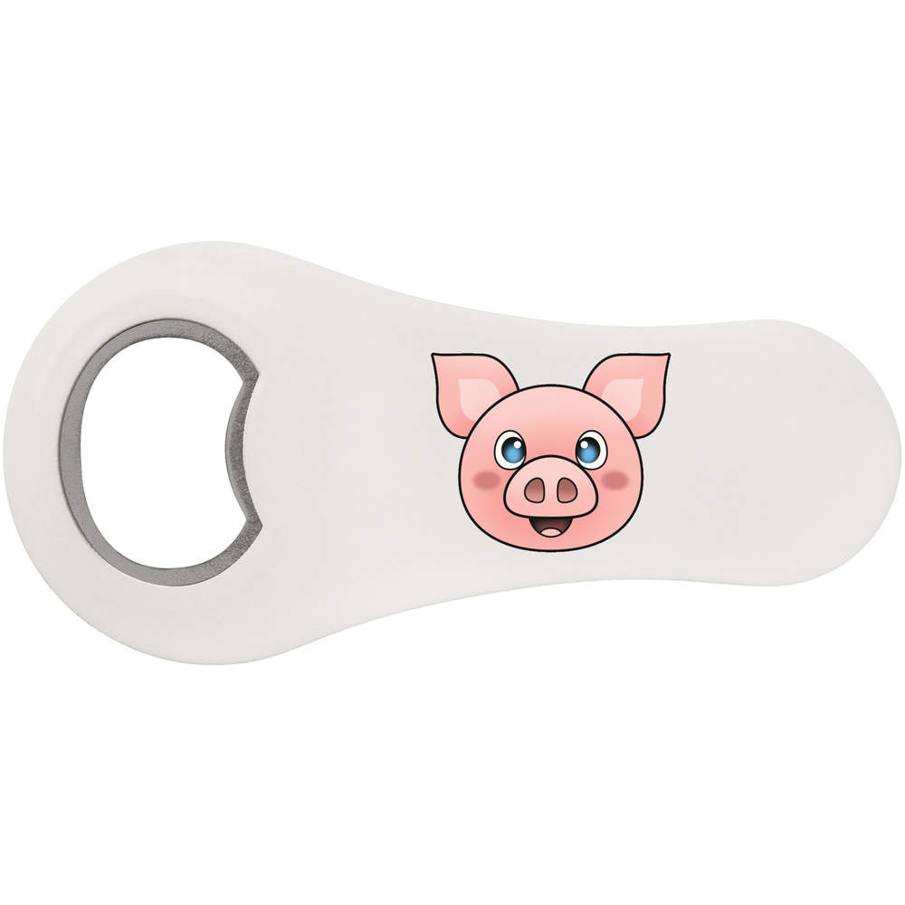 'Happy Pig Face' Bottle Opener Fridge Magnet (BO00075850)