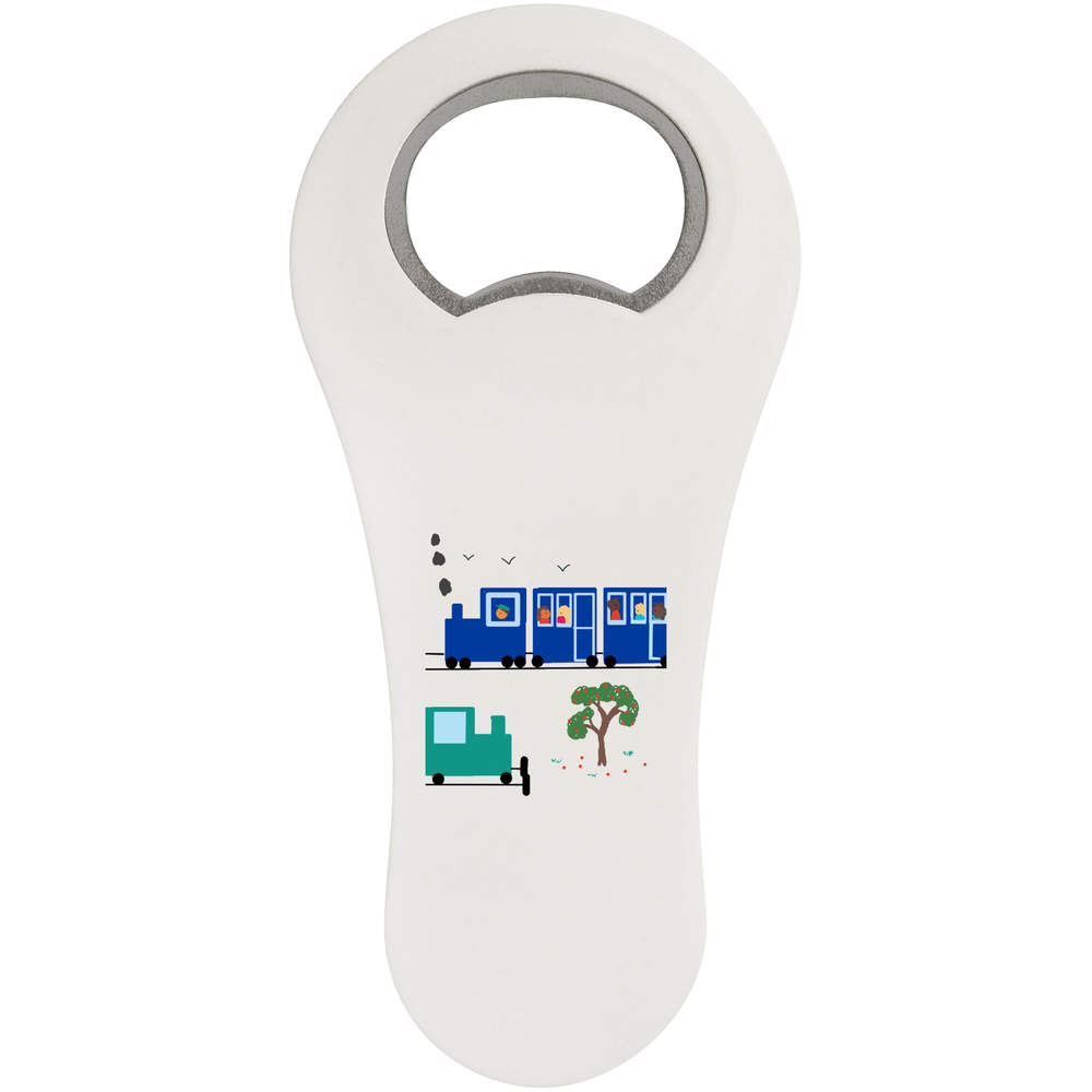 'At the train station' Bottle Opener Fridge Magnet (BO00076893)