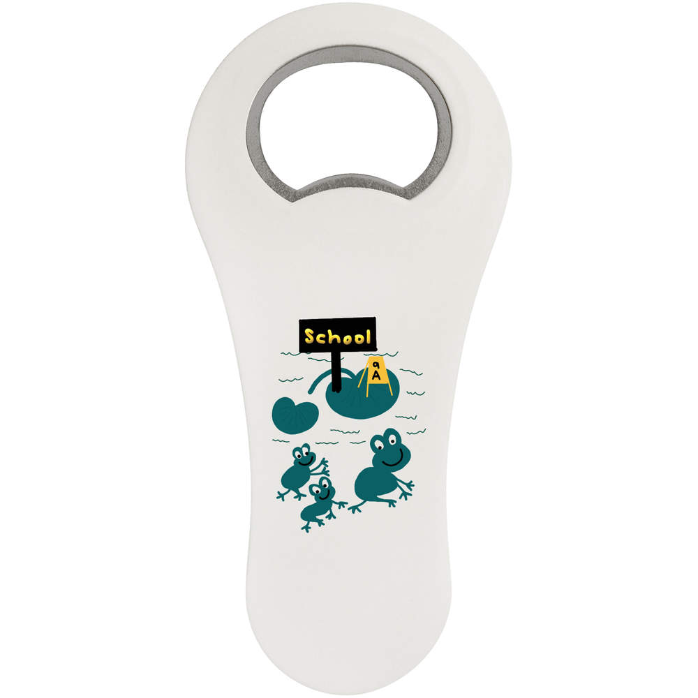 'Frogs Going to School' Bottle Opener Fridge Magnet (BO00079705)