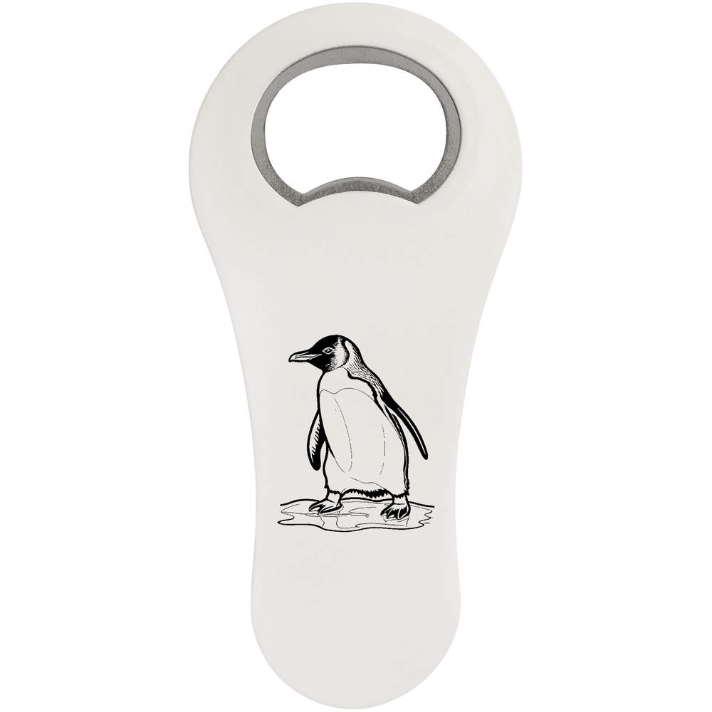 'Penguin Sliding On Ice' Bottle Opener Fridge Magnet (BO00080483)