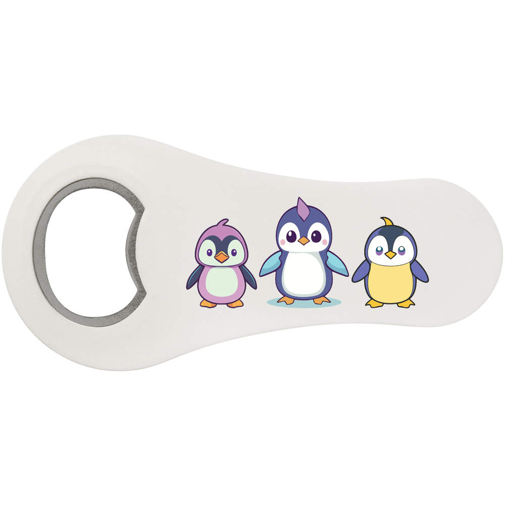 'Cute Kawaii Penguins' Bottle Opener Fridge Magnet (BO00080926)