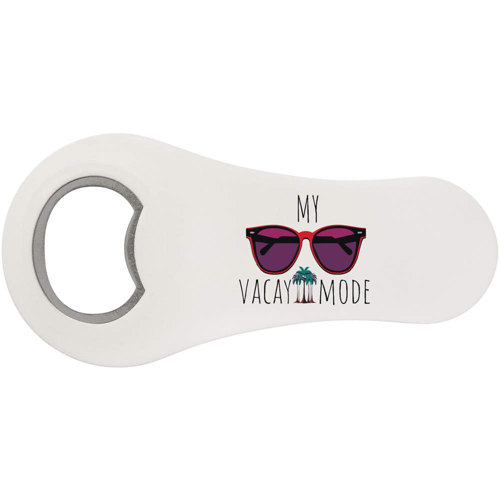 'Vacation Mode With Sunglasses And Palms' Bottle Opener Fridge Magnet (BO00084436)