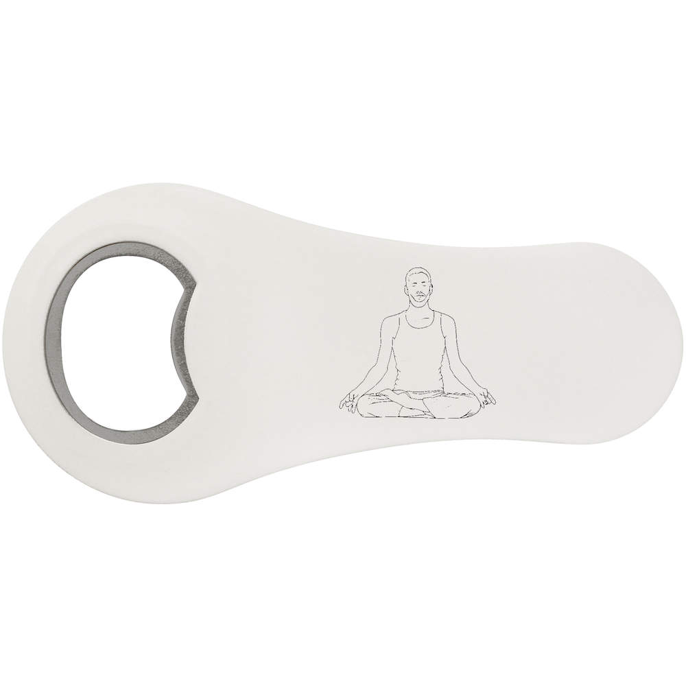 'Meditation Yoga Pose' Magnetic Bottle Opener / Fridge Magnet - Flat Bar Tool for Beer, Soft Drinks, Kitchens and Home Bars (BO00084695)