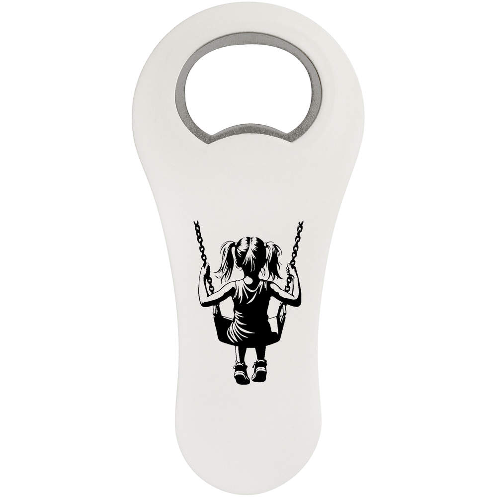 'Girl On A Swing' Bottle Opener Fridge Magnet (BO00085310)