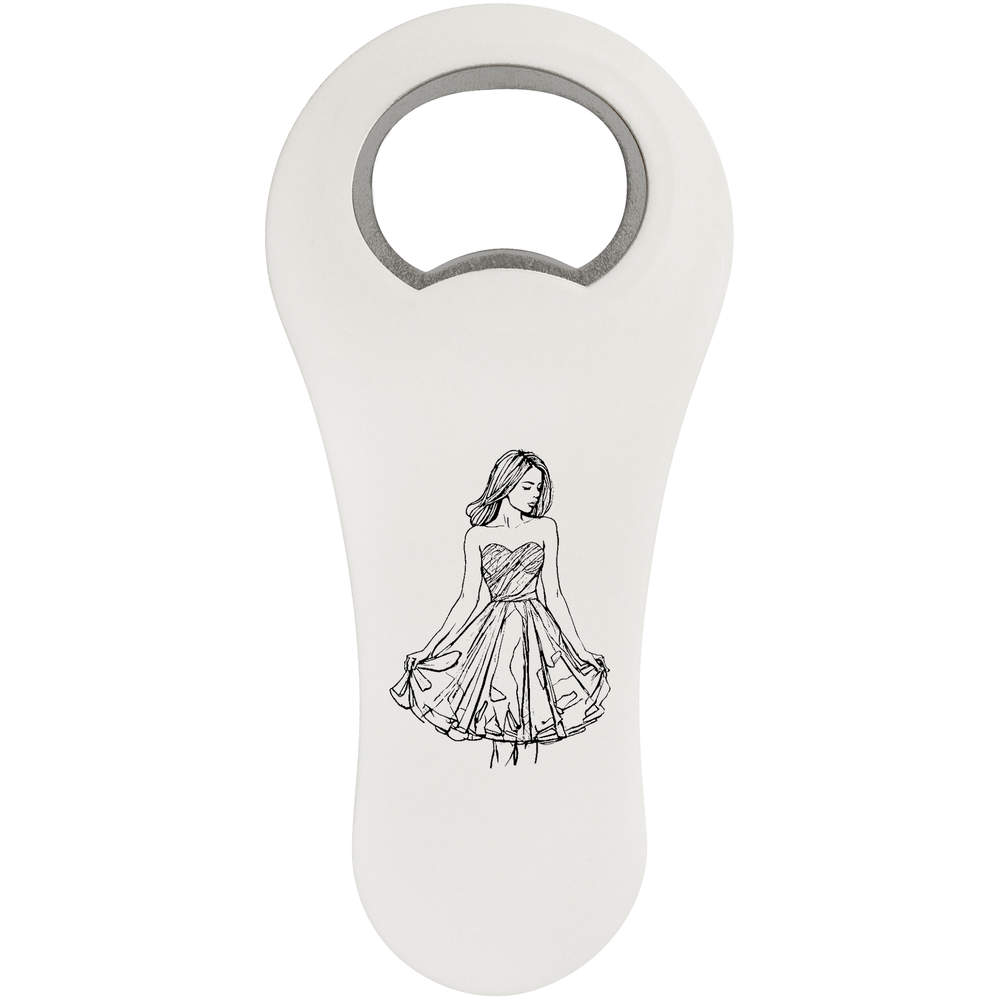 'Party Dress' Bottle Opener Fridge Magnet (BO00085464)