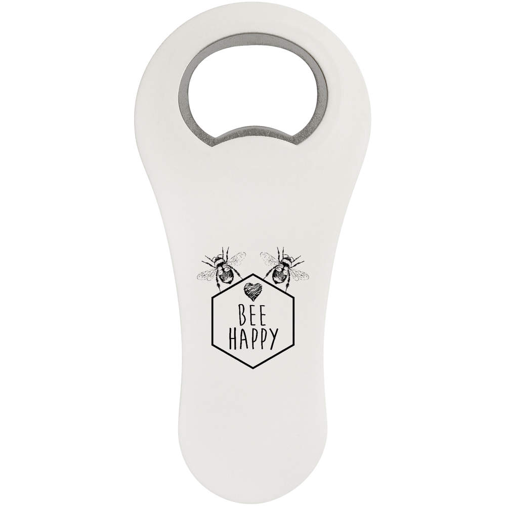 'Bee Happy Bumblebees' Bottle Opener Fridge Magnet (BO00085530)