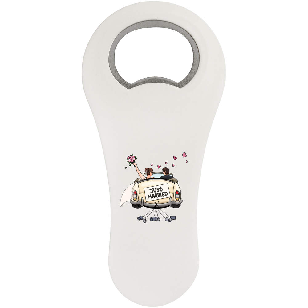 'Just Married Couple Car' Bottle Opener Fridge Magnet (BO00086106)
