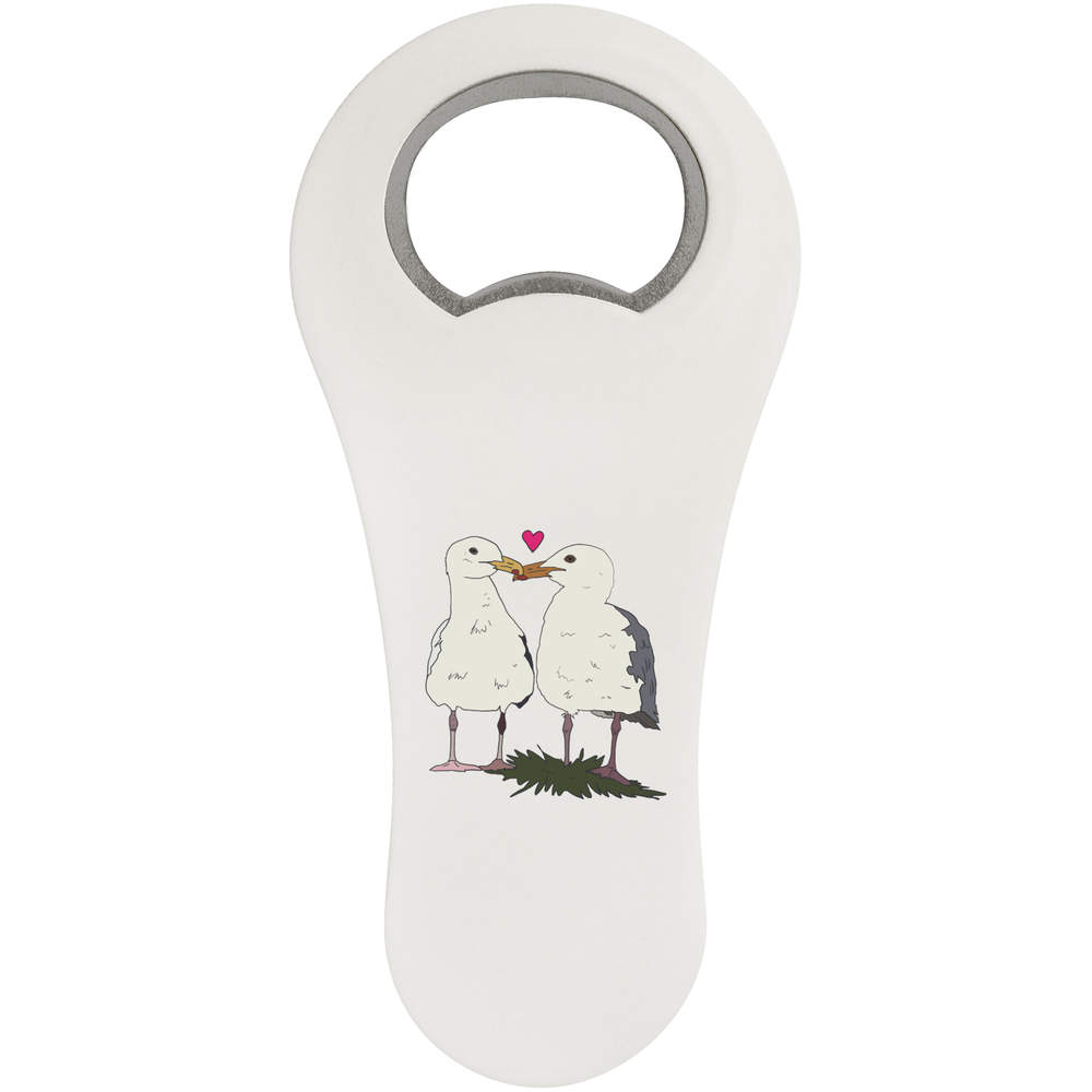 'Kissing Seagulls ' Bottle Opener Fridge Magnet (BO00086626)