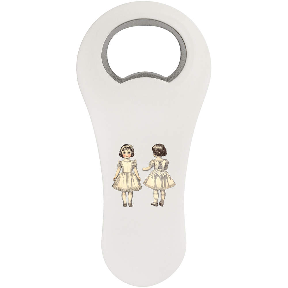 'Vintage Doll Back and Front' Bottle Opener Fridge Magnet (BO00087136)