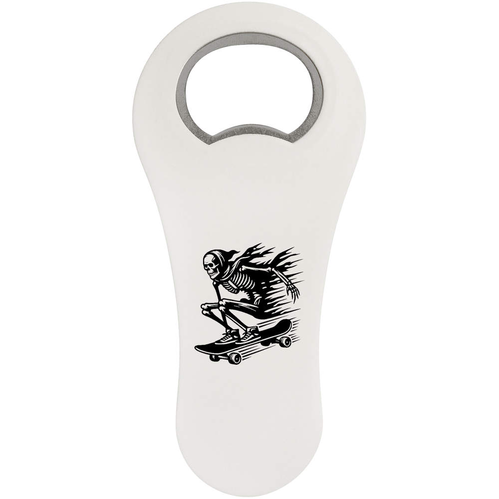 'Skeleton Riding Skateboard' Bottle Opener Fridge Magnet (BO00087141)