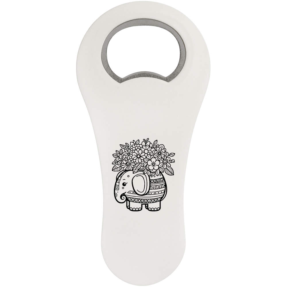'Elephant Flower Vase' Bottle Opener Fridge Magnet (BO00087274)