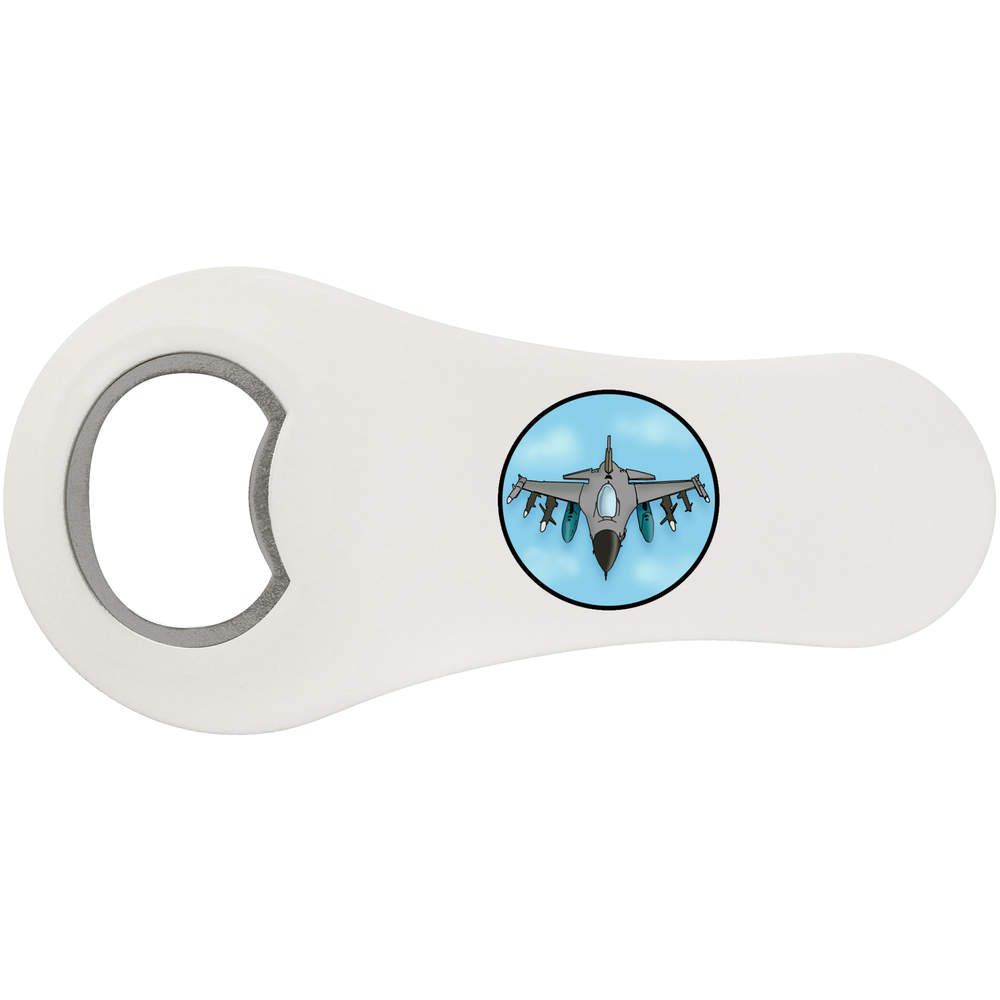 'Flying Jet Fighter' Magnetic Bottle Opener / Fridge Magnet - Flat Bar Tool for Beer, Soft Drinks, Kitchens and Home Bars (BO00088371)