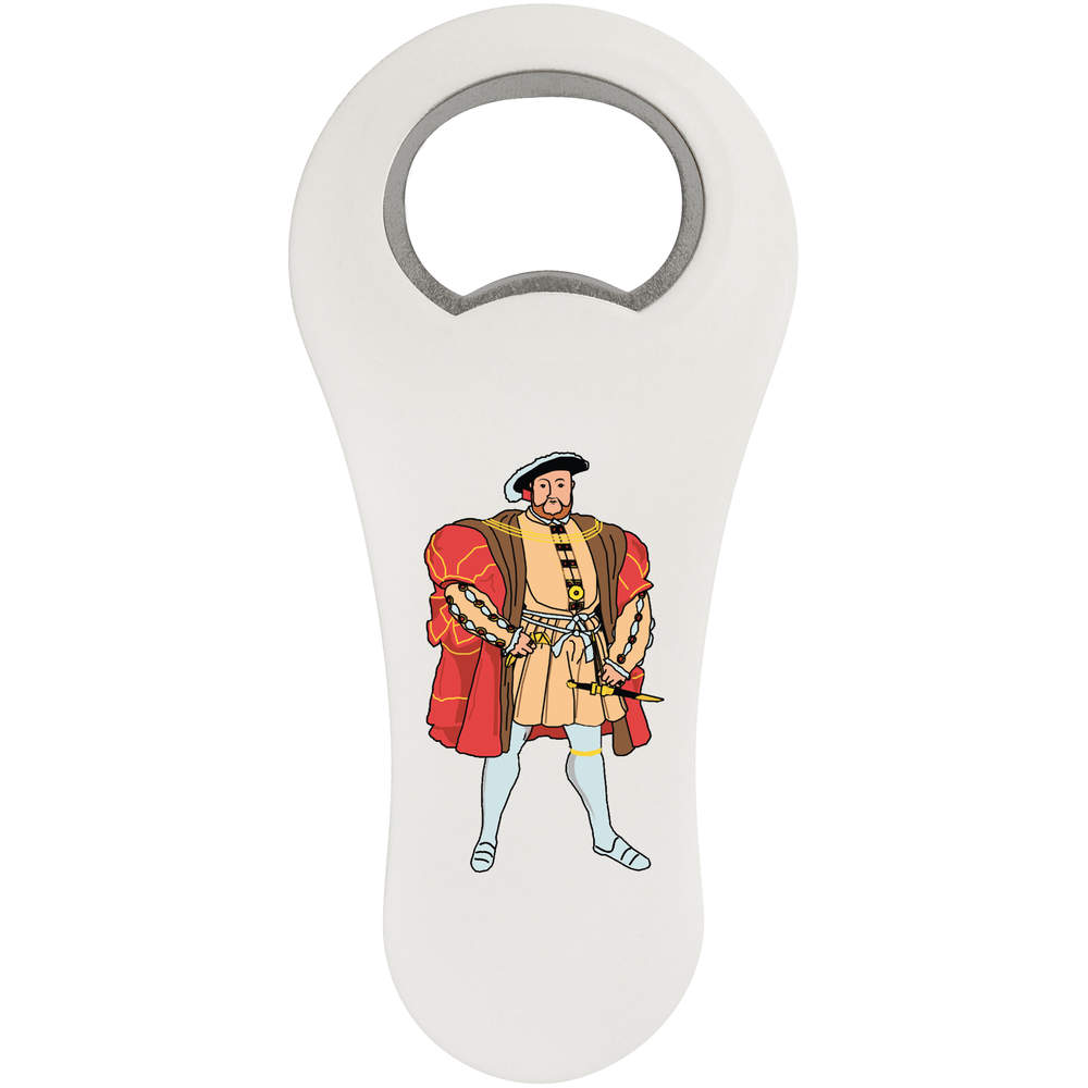 'King Henry VIII' Magnetic Bottle Opener / Fridge Magnet - Flat Bar Tool for Beer, Soft Drinks, Kitchens and Home Bars (BO00088373)