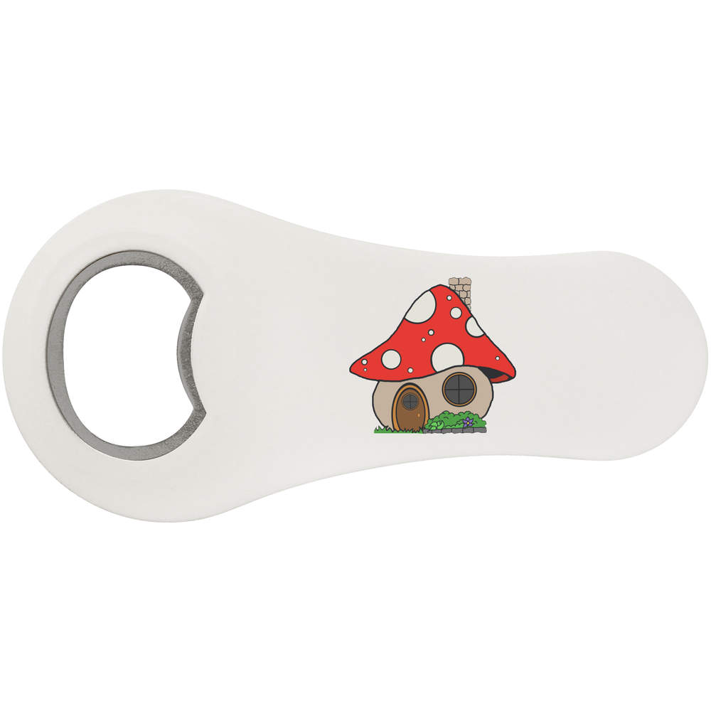 'Mushroom House' Magnetic Bottle Opener / Fridge Magnet - Flat Bar Tool for Beer, Soft Drinks, Kitchens and Home Bars (BO00088555)